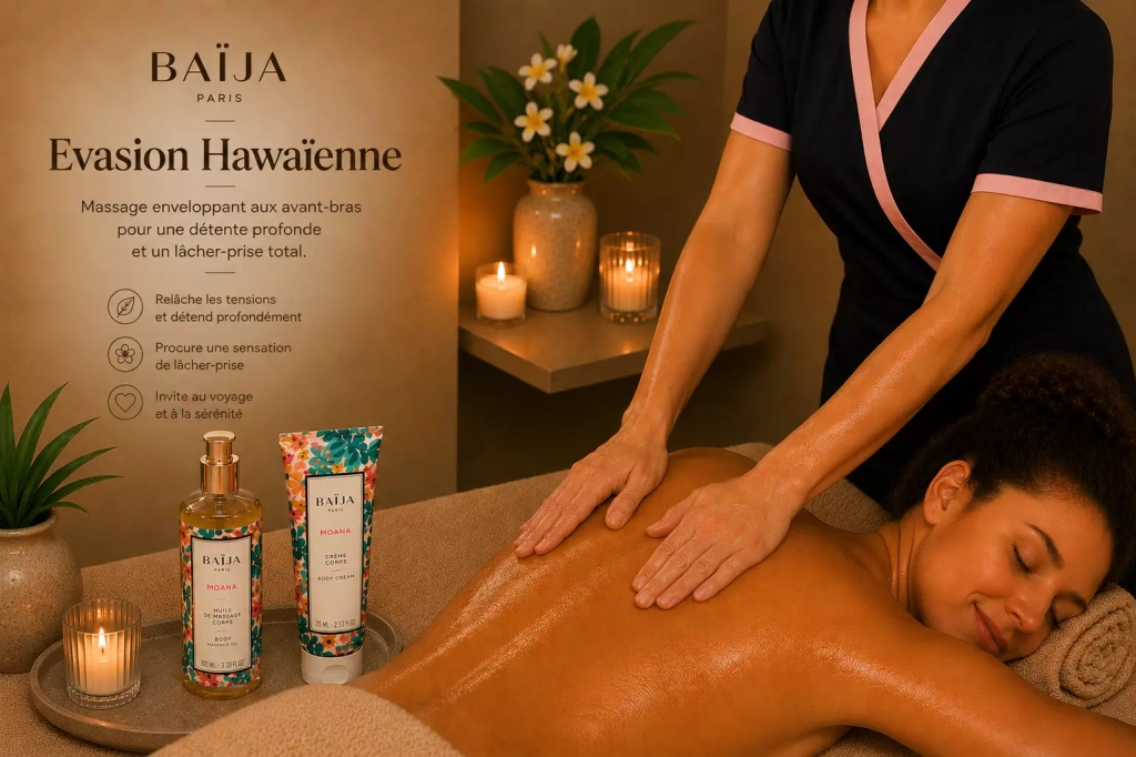 Massage hawaïen Lomi-Lomi réalisé dans l’espace bien-être Les Fées Spa