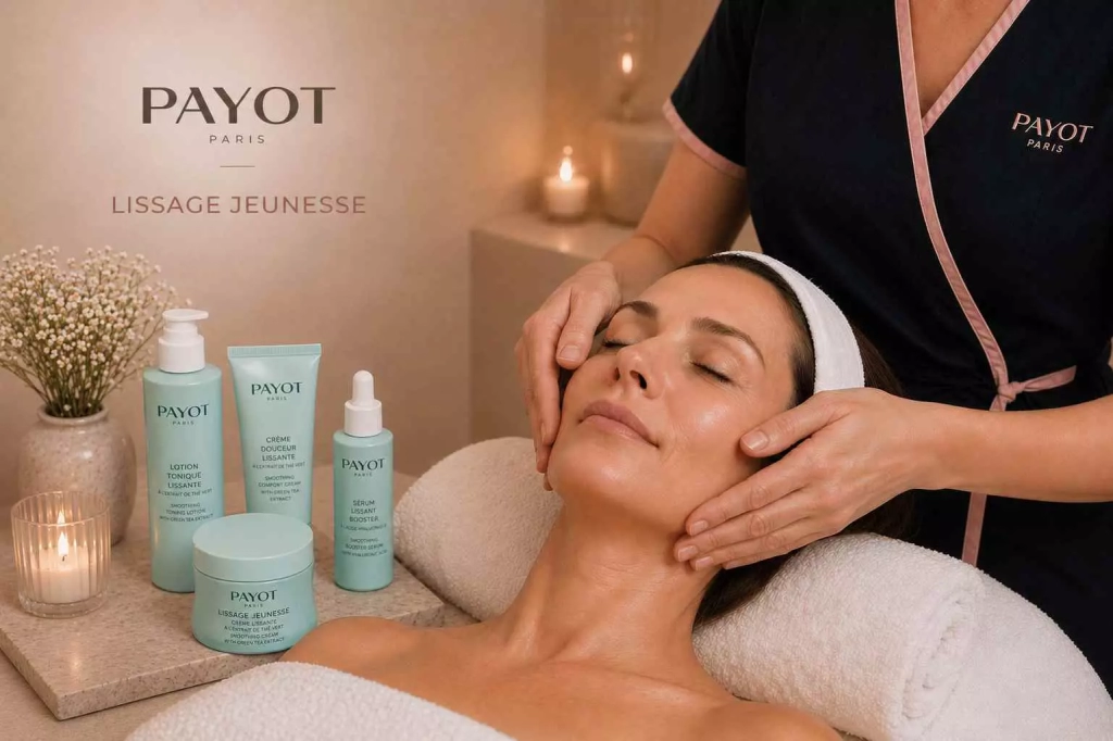 Soin visage Lissage Jeunesse Payot aux Fées Spa pour lisser les premières rides et révéler l'éclat de la peau.